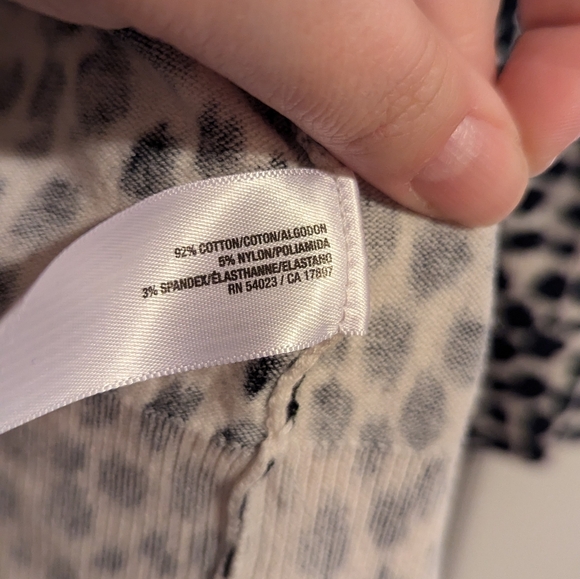 Old Navy White and Black Leopard Cardigan size 1x - Picture 5 of 5